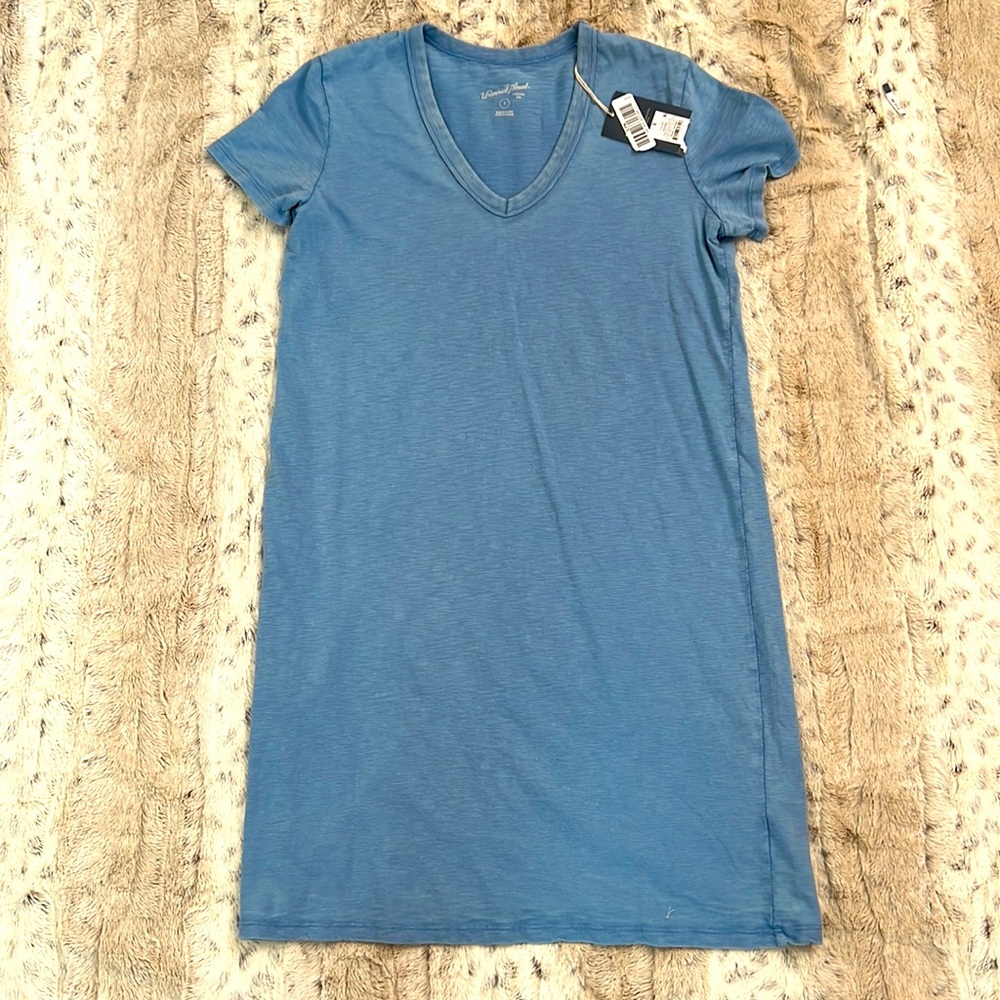 Blue t-shirt dress